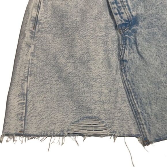 Blank NYC Denim Distressed Raw Hem Pockets Skirt Size 30 NWT - Picture 7 of 11